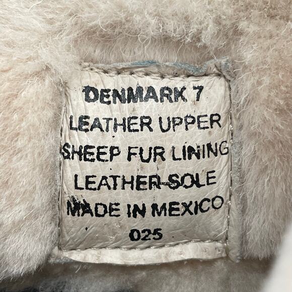 Freebird By Steven Denmark Boots Tall Black Leather Sheep Fur Lined Cozy Size 7 - Picture 9 of 16